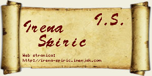 Irena Špirić vizit kartica